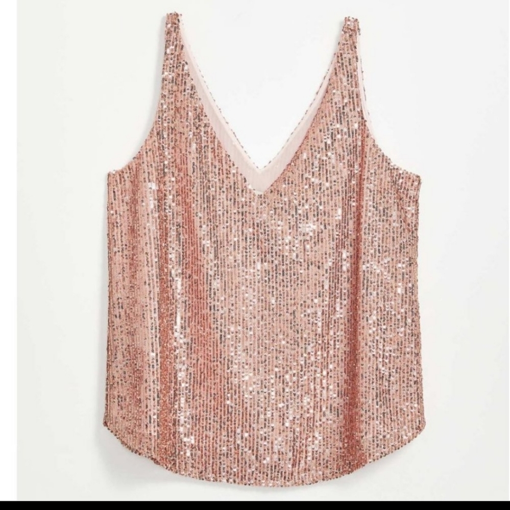 Blush pink Sequin Tank